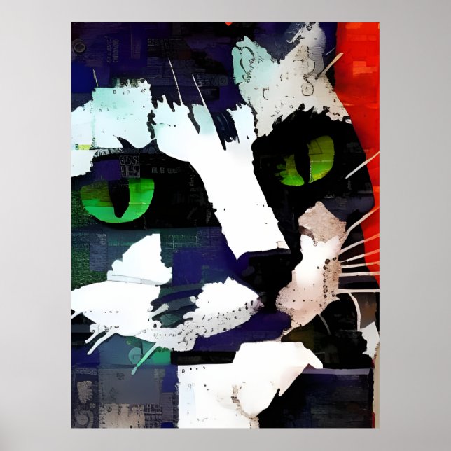 Affiche Collage de chats (Devant)