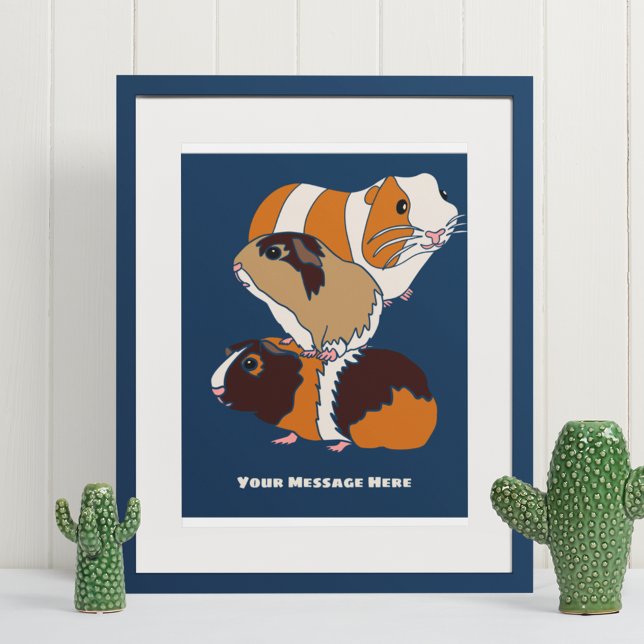 Affiche Collage de cochon de Guinée personnalisé (Créateur téléchargé)