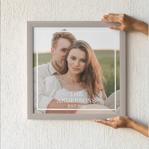 Affiche Collage de couple moderne photo et cadeau familial