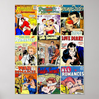 Affiche Collage de couverture de bande dessinée vintage Ro
