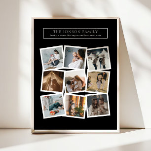 Affiche Collage de famille de 9 photos