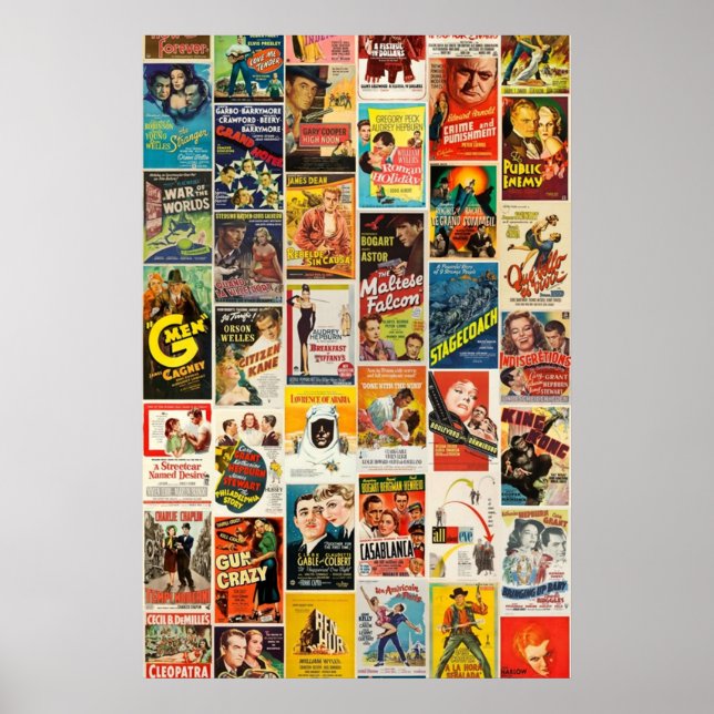 Affiche Collage de films classiques (Devant)