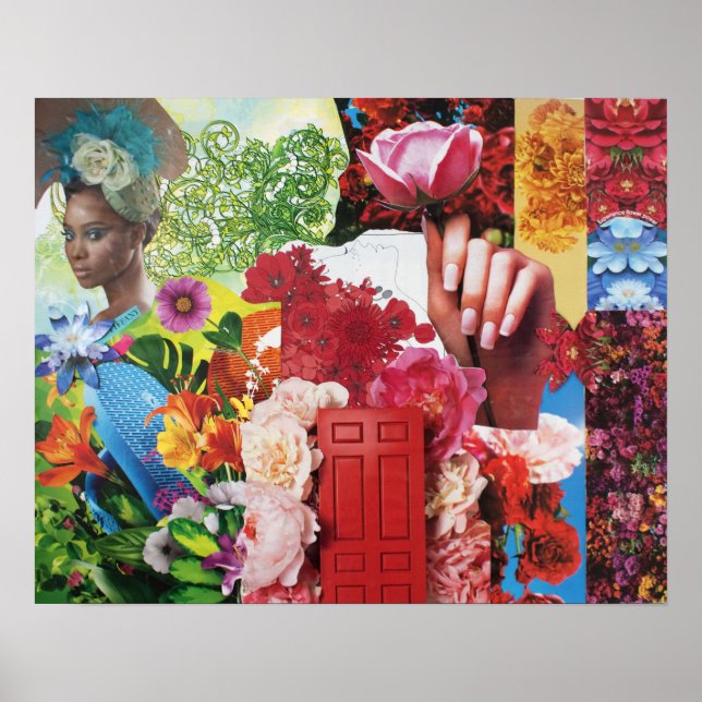 Affiche Collage de flower power (Devant)