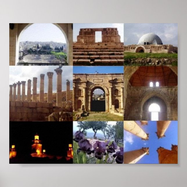 Affiche Collage de la Jordanie (Devant)
