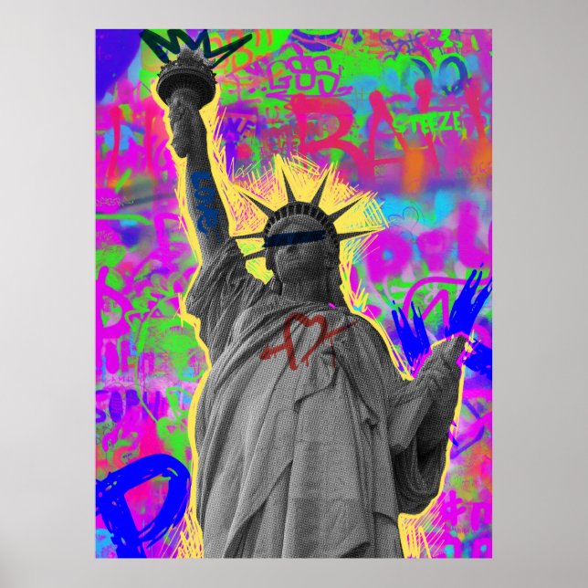 Affiche Collage de la liberté urbaine : Artiste moderne (Devant)