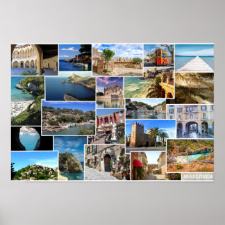 Affiche collage de l'affiche de Mallorca en Baleares