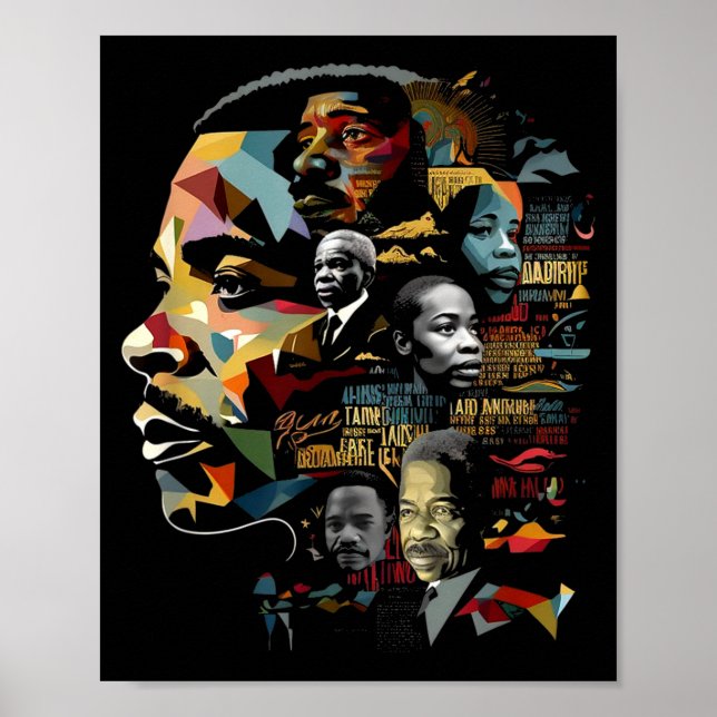 Affiche Collage de leaders de l'histoire noire inspirant (Devant)