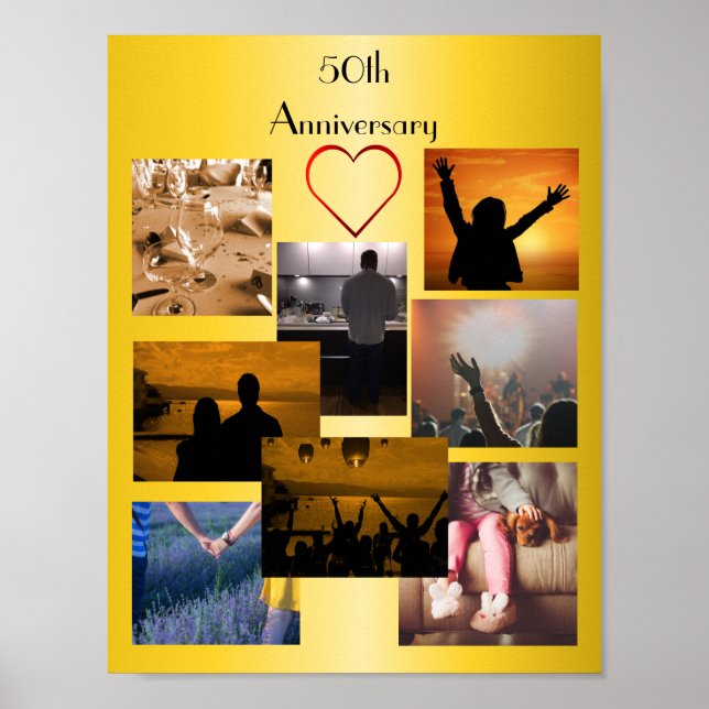 Affiche Collage De Photo Pour Le 50E Anniversaire (Devant)