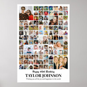 Affiche Collage de photos 100 images 12x18 16x24 20x30 24x