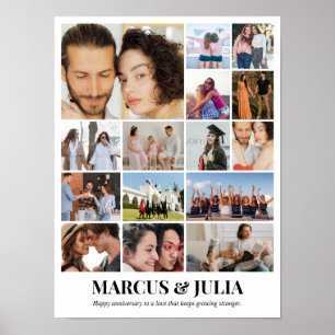 Affiche Collage de photos 15 Photos 12x16 18x24 24x32 30x4