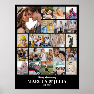 Affiche Collage de photos 20 images 12x16 18x24 24x32 30x4