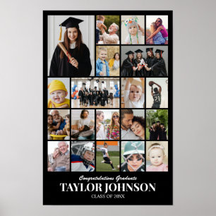 Affiche Collage de photos 20 images 12x18 16x24 20x30 24x3