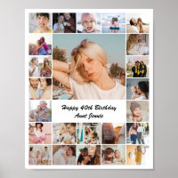 Collage de photos 24 images 8x10 16x20 24x30 blanc