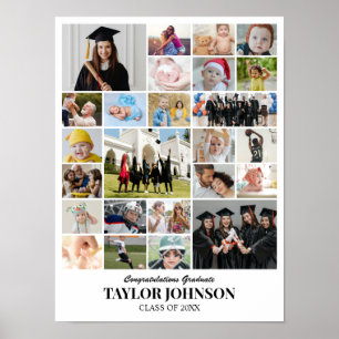 Affiche Collage de photos 25 images 12x16 18x24 24x32 30x4