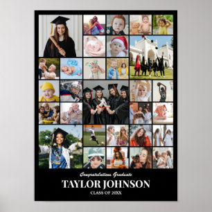 Affiche Collage de photos 30 images 12x16 18x24 24x32 30x4