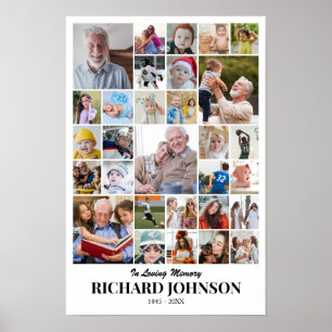 Affiche Collage de photos 30 images 12x18 16x24 20x30 24x3
