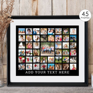 Affiche Collage de photos 45 Photos Couleur personnalisée