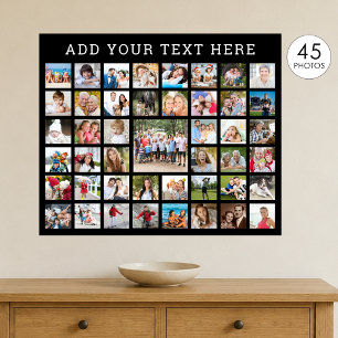 Affiche Collage de photos 45 Photos Personnalisé Couleur p
