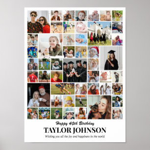 Affiche Collage de photos 50 images 12x16 18x24 24x32 30x4