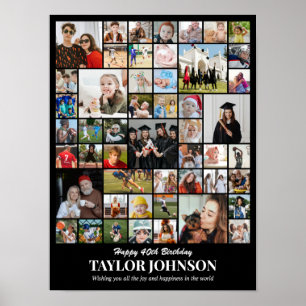 Affiche Collage de photos 50 images 12x16 18x24 24x32 30x4