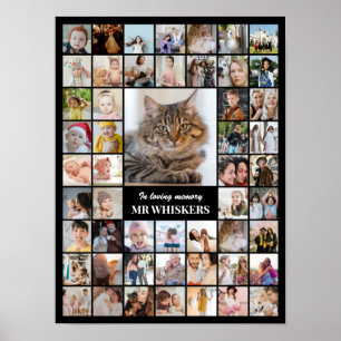 Affiche Collage de photos 52 images 12x16 18x24 24x32 Noir