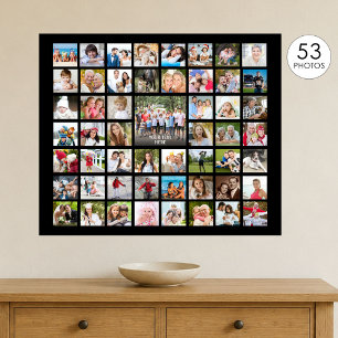 Affiche Collage de photos 53 Photos Personnalisé Couleur p