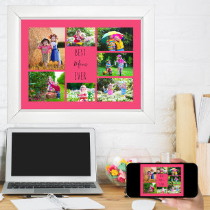 Affiche Collage de photos 7 photos Meilleure maman jamais 