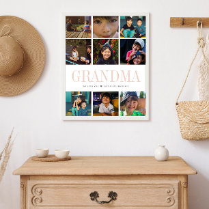 Affiche Collage de photos carrées Instagram modernes 9 P