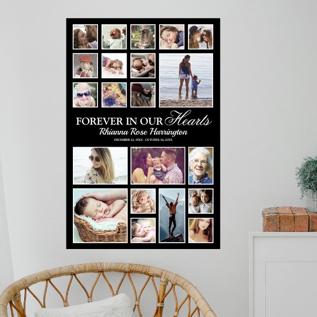 Affiche Collage de photos commémoratif (Créateur téléchargé)