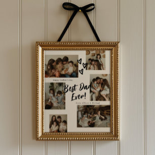 Affiche Collage de photos Dad Script Typography 6