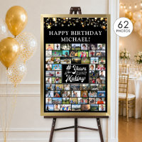 Collage de photos d'anniversaire 62 # Années de cr