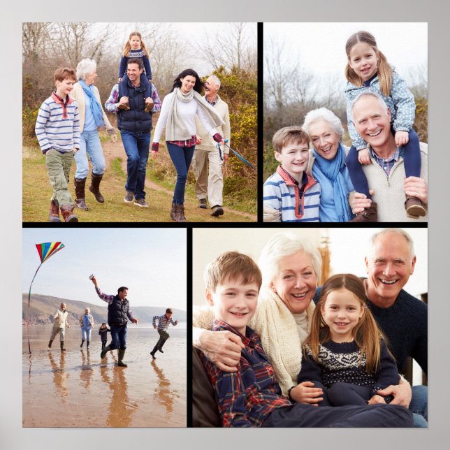 Affiche Collage de photos de famille (Devant)