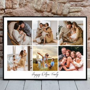 Affiche Collage de photos de famille bande photo