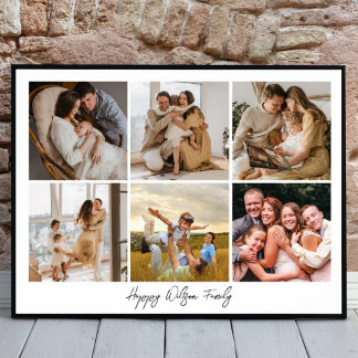 Affiche Collage de photos de famille bande photo