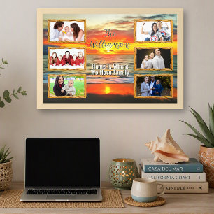 Affiche Collage de photos de famille personnalisé Coucher