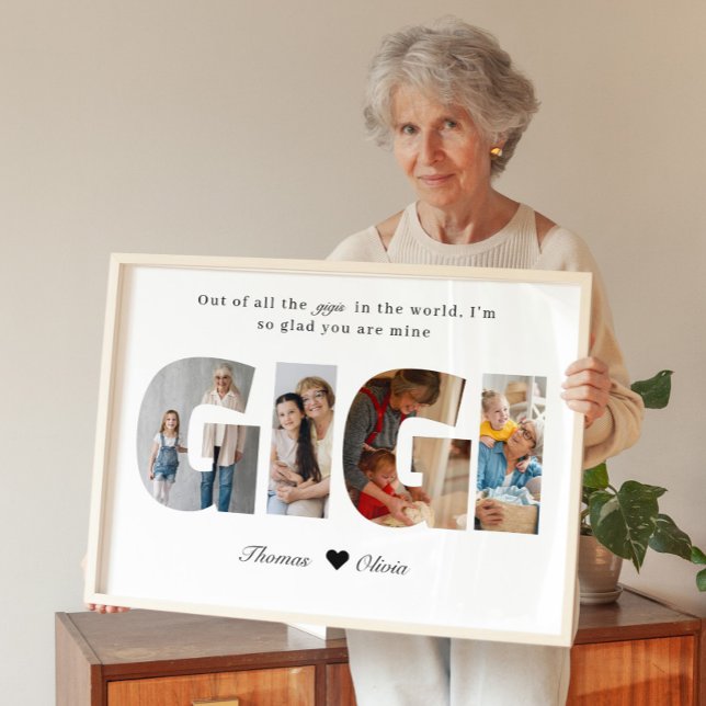 Affiche Collage de photos de Gigi souvenir pour grand-mère (Créateur téléchargé)