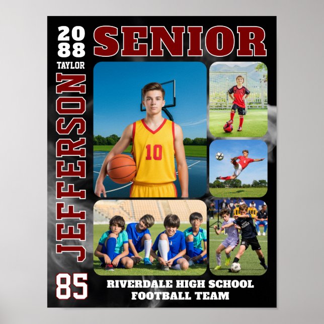 Affiche Collage de photos de la soirée des seniors de l'éq (Devant)