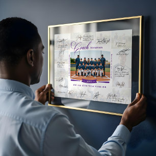 Affiche Collage de photos de l'équipe avec signature pour 
