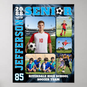 Affiche Collage de photos de l'équipe de football pour la