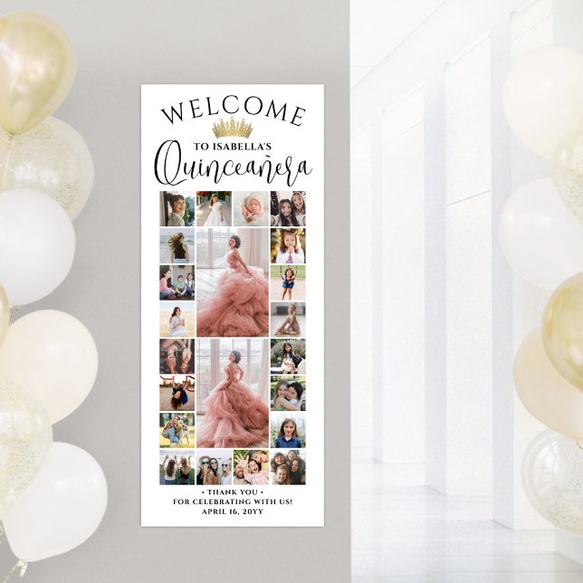 Affiche Collage de photos de Quinceañera pour un 15e anniv (Créateur téléchargé)