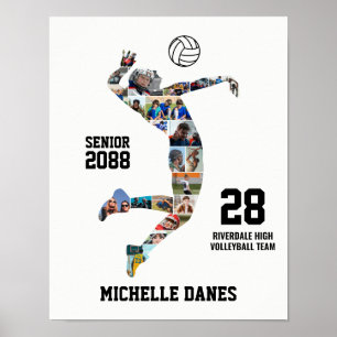 Affiche Collage de photos de sport personnalisé pour joueu