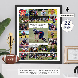 Affiche Collage de photos de sports de terminale blanche 2