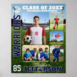 Affiche Collage de photos d'équipe de football de lycée