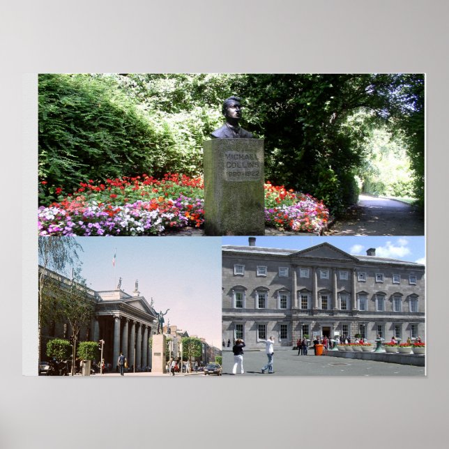 Affiche Collage de photos d'Irlande, Dublin  (Devant)