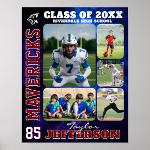 Affiche Collage de photos du jour des seniors de l'équipe