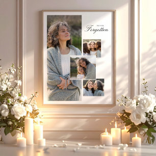Affiche Collage de photos en hommage mémorial Cadeau de de