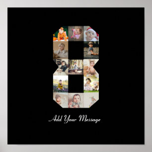 Affiche Collage de photos en noir et blanc numéro 8