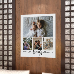 Affiche Collage de photos et de texte personnalisé pour la