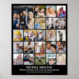 Affiche Collage de photos personnalisé 20 images grille 11