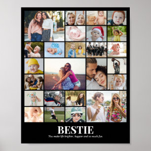 Affiche Collage de photos personnalisé 25 images 8x10 16x2